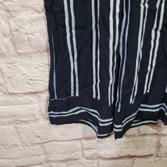 Lulu's Blue Striped High Rise Wide Leg Loose Fitting Pants - Picture 4 of 12